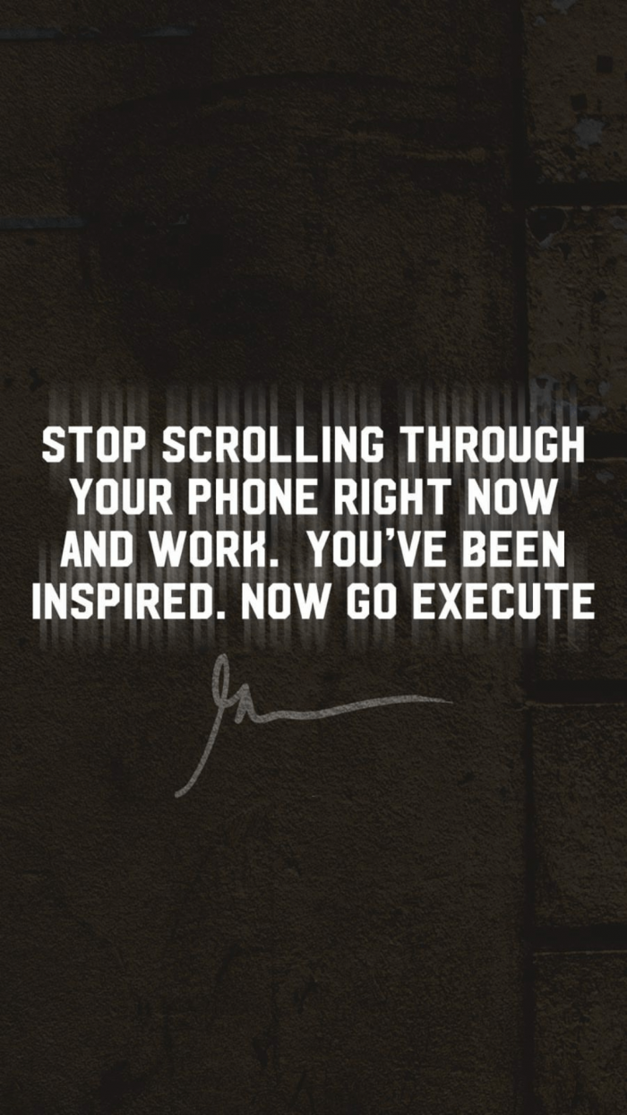 Stop scrolling through your phone right now and work. You've been inspired. Now go execute garyveewallpapers.com