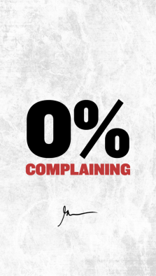 0% complaining